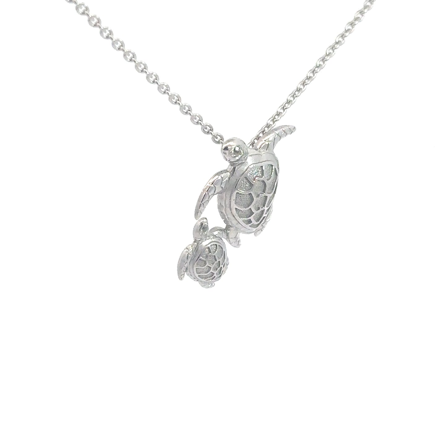 Sterling Silver Two Turtle Pendant
