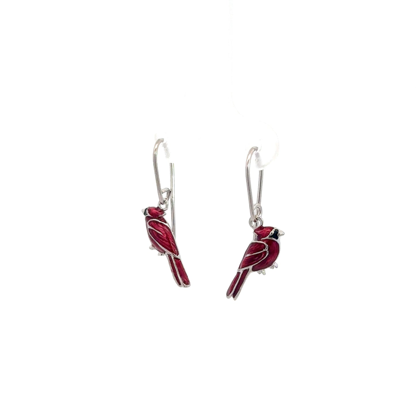 Sterling Silver Cardinal Earrings