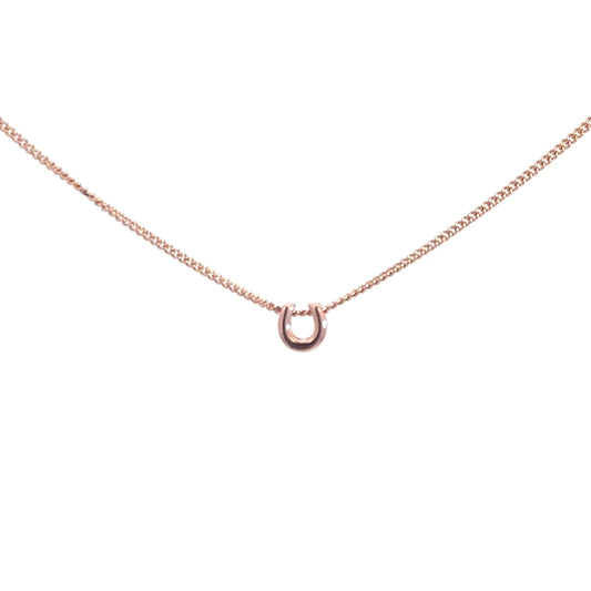 Rose Gold Plated Horseshoe Pendant