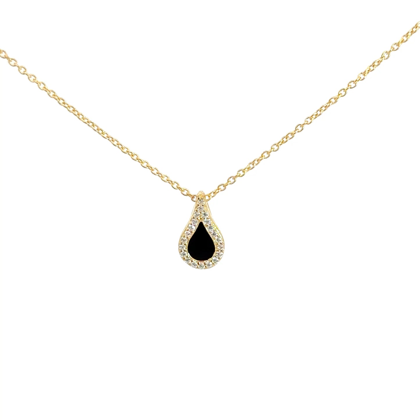 Yellow Gold Plated Enamel Pendant