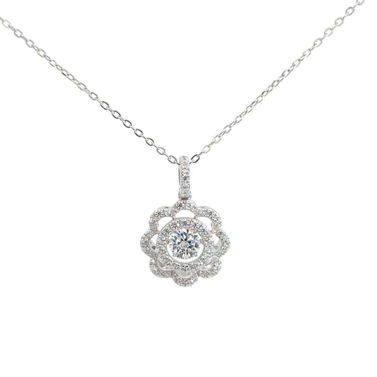 Sterling Silver Heartbeat Pendant