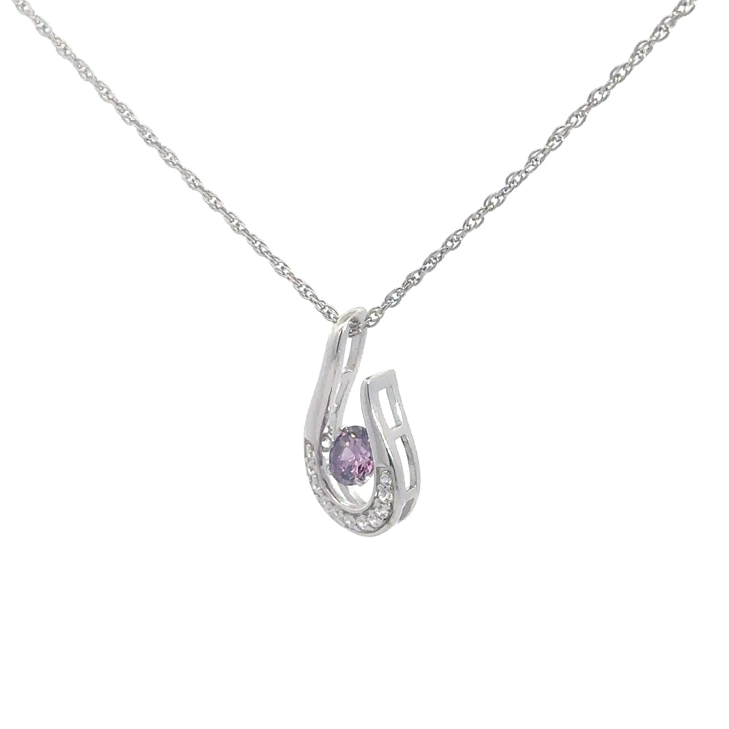 Sterling Silver Amethyst Twinkle Pendant