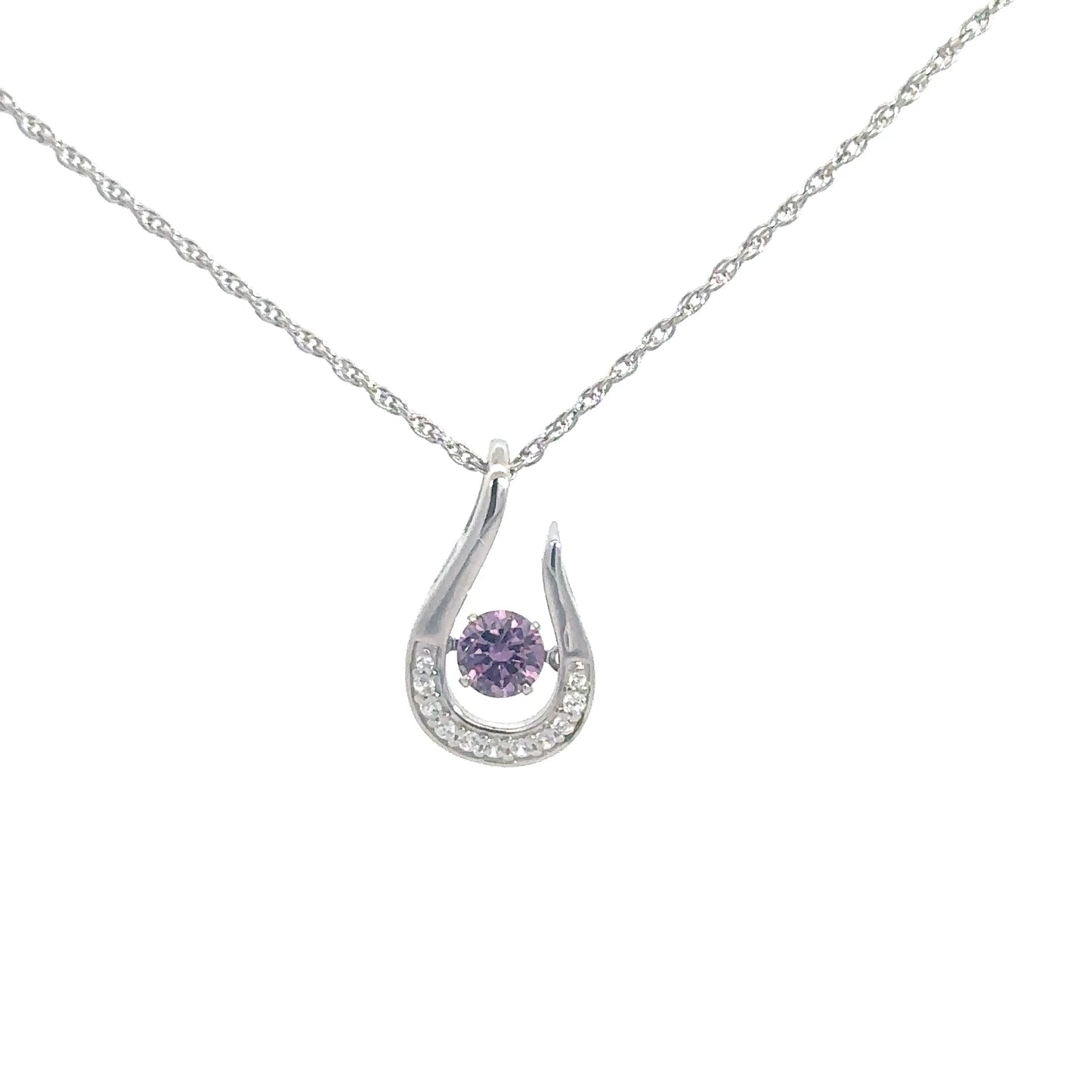 Sterling Silver Amethyst Twinkle Pendant