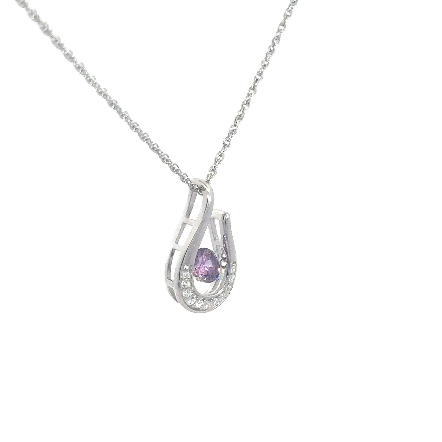 Sterling Silver Amethyst Twinkle Pendant
