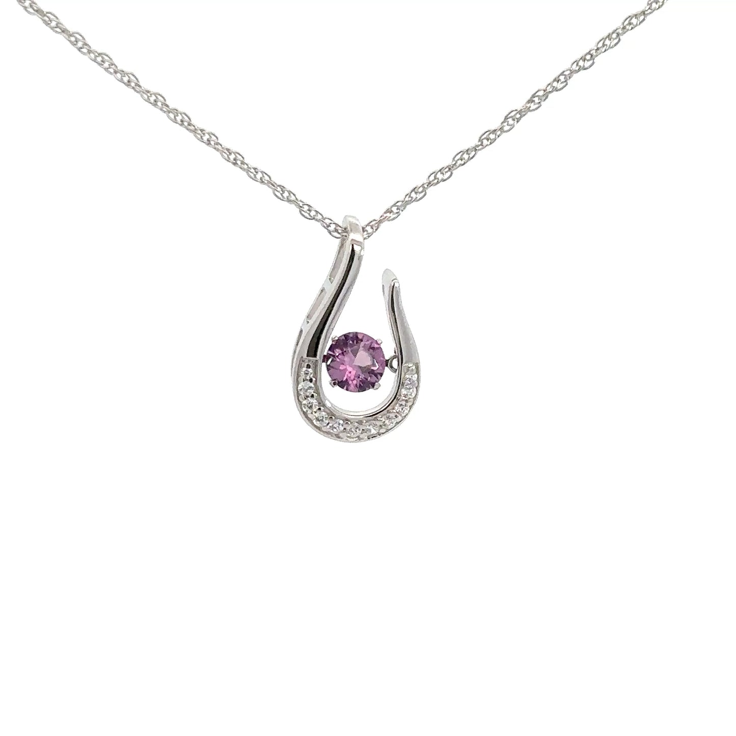 Sterling Silver Synthetic Alexandrite Twinkle Pendant