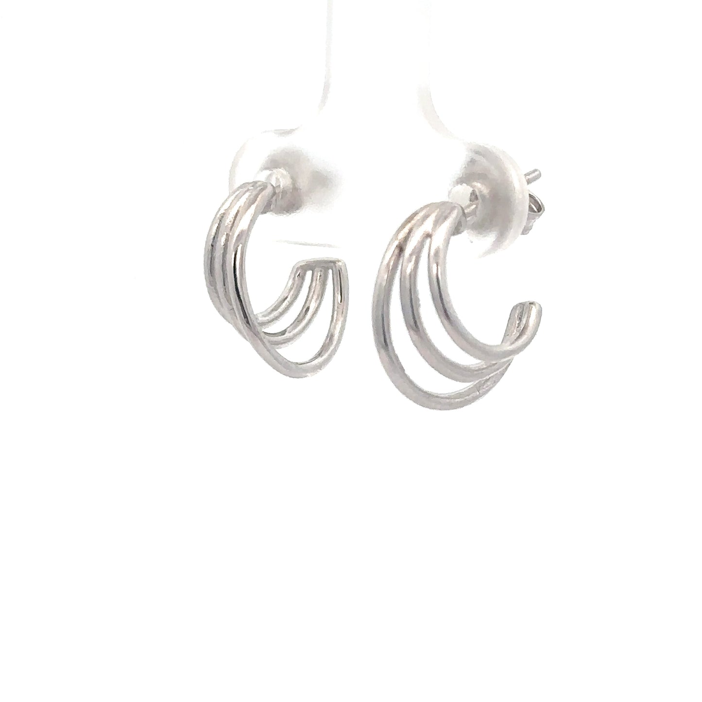 Sterling Silver J Hoop Earrings