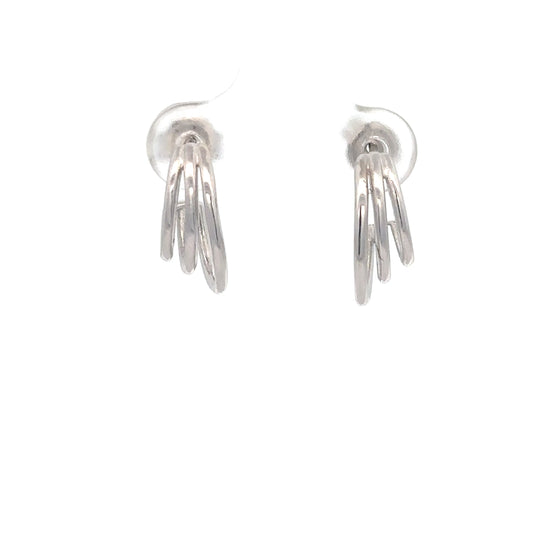 Sterling Silver J Hoop Earrings