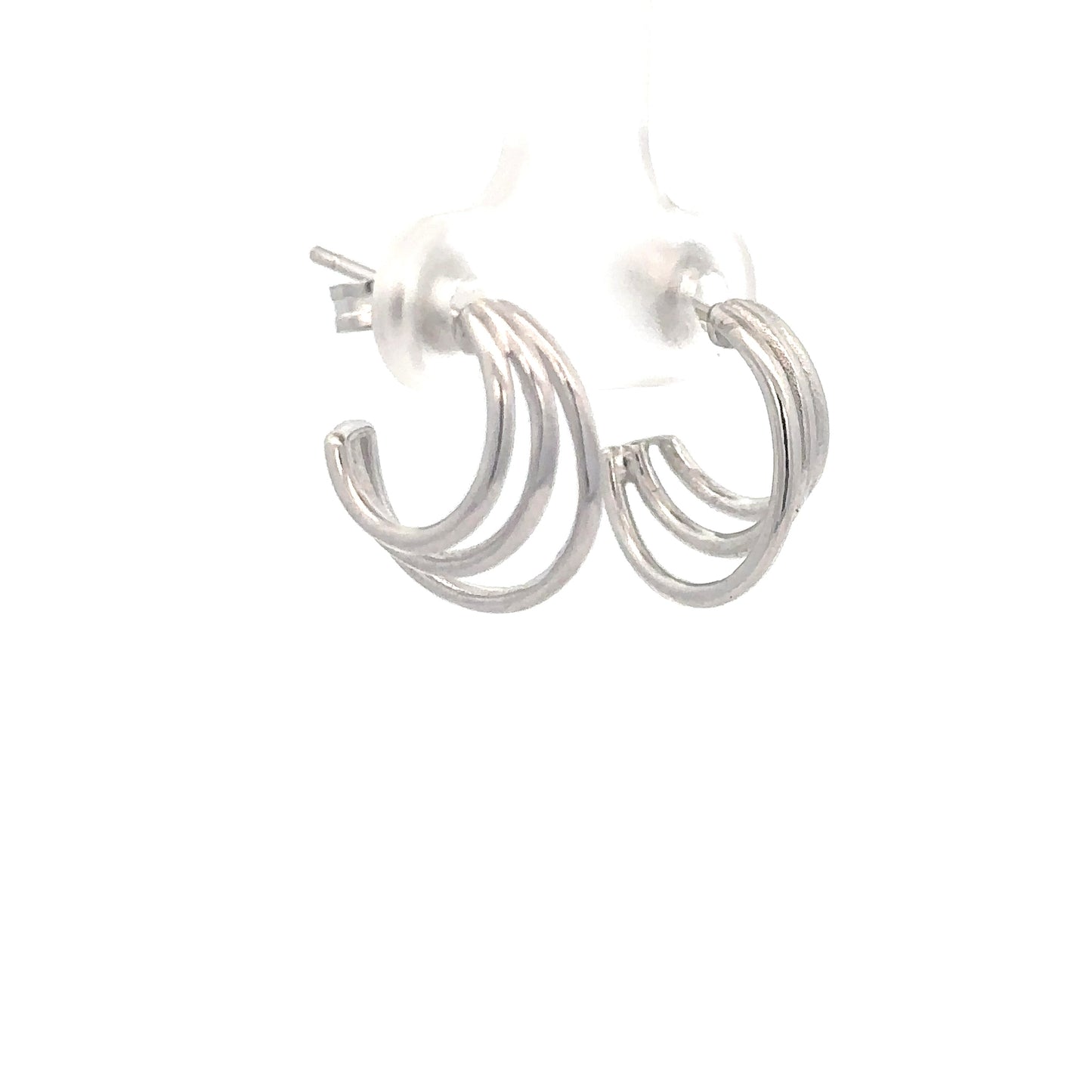 Sterling Silver J Hoop Earrings