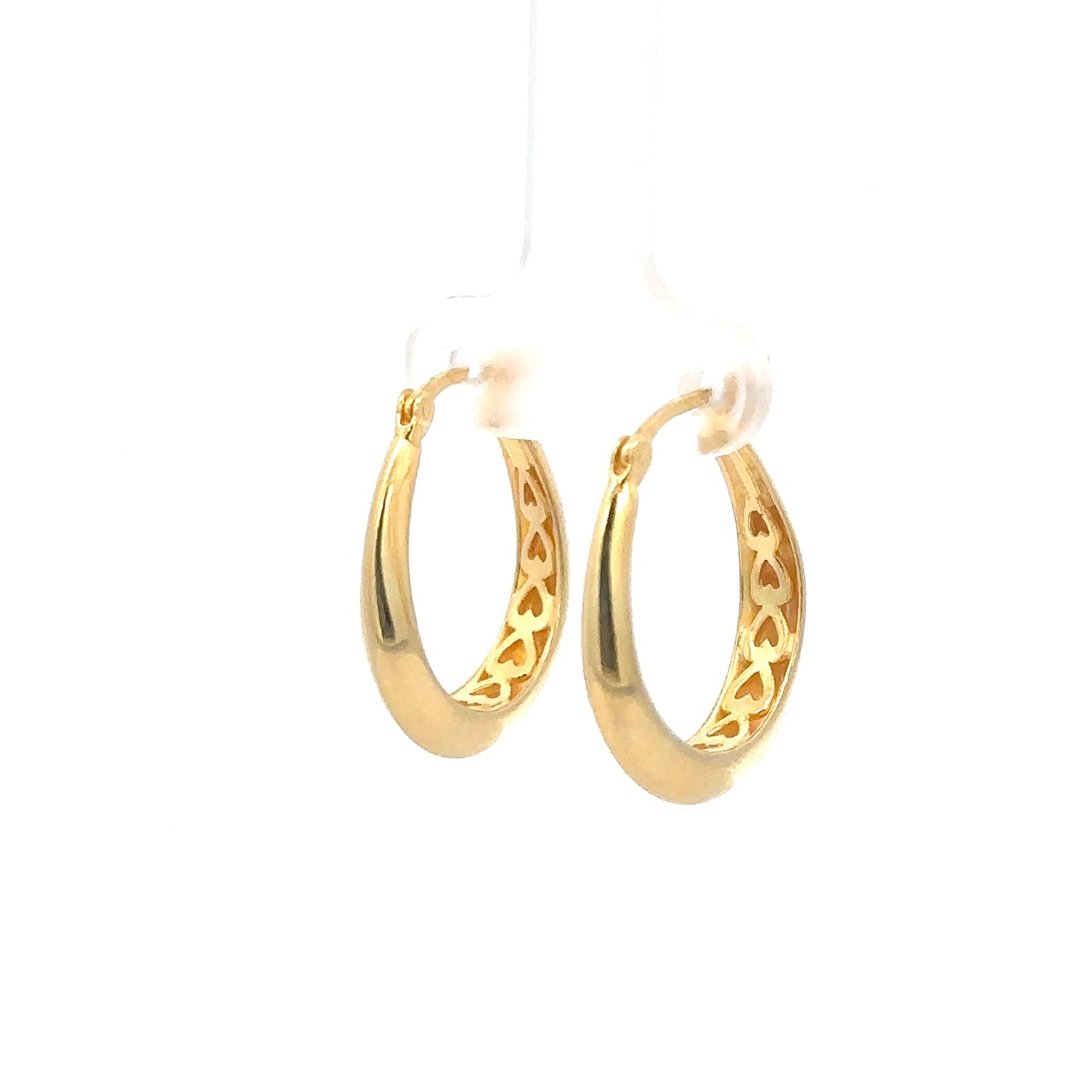 Yellow Gold Plated Oval Hoops