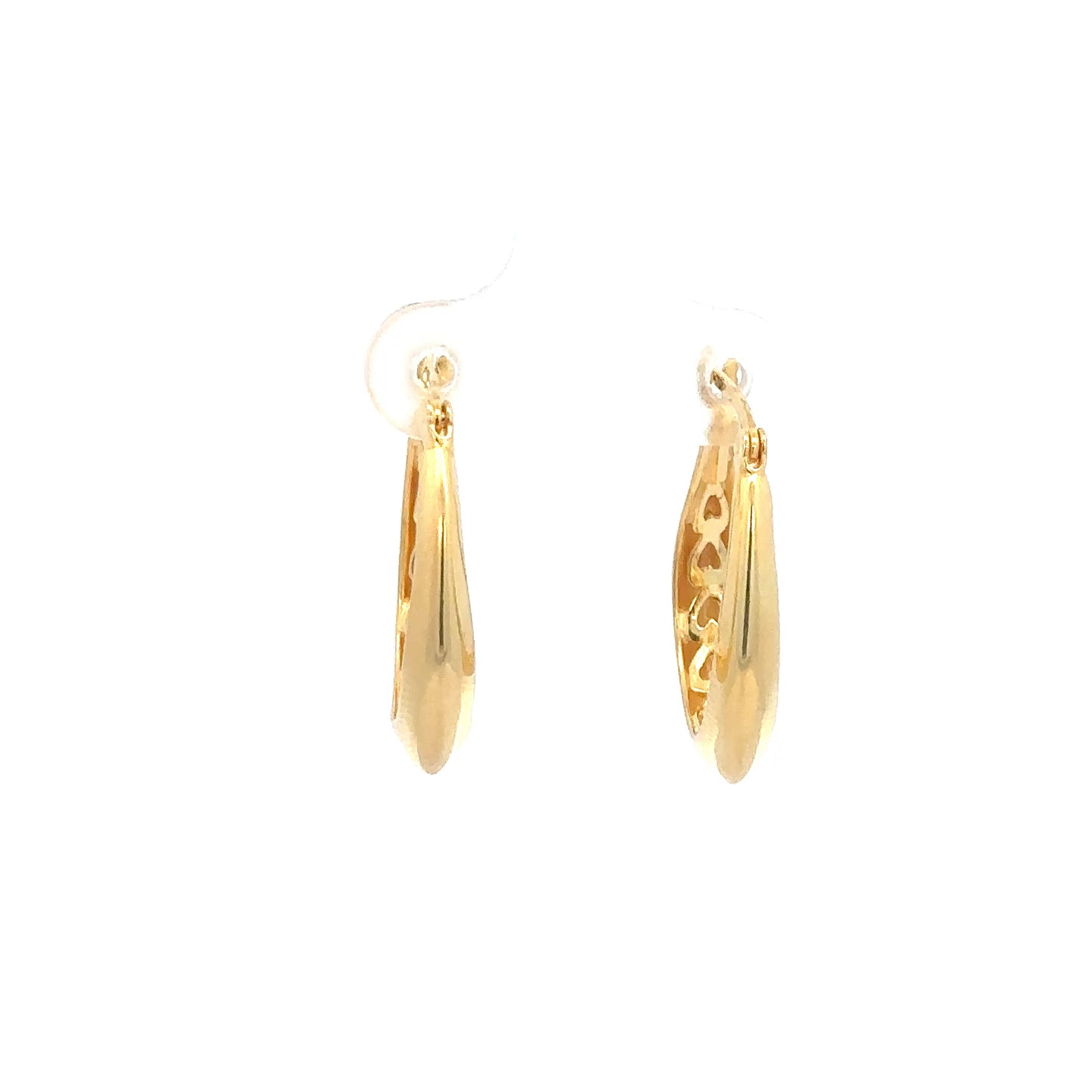Yellow Gold Plated Oval Hoops