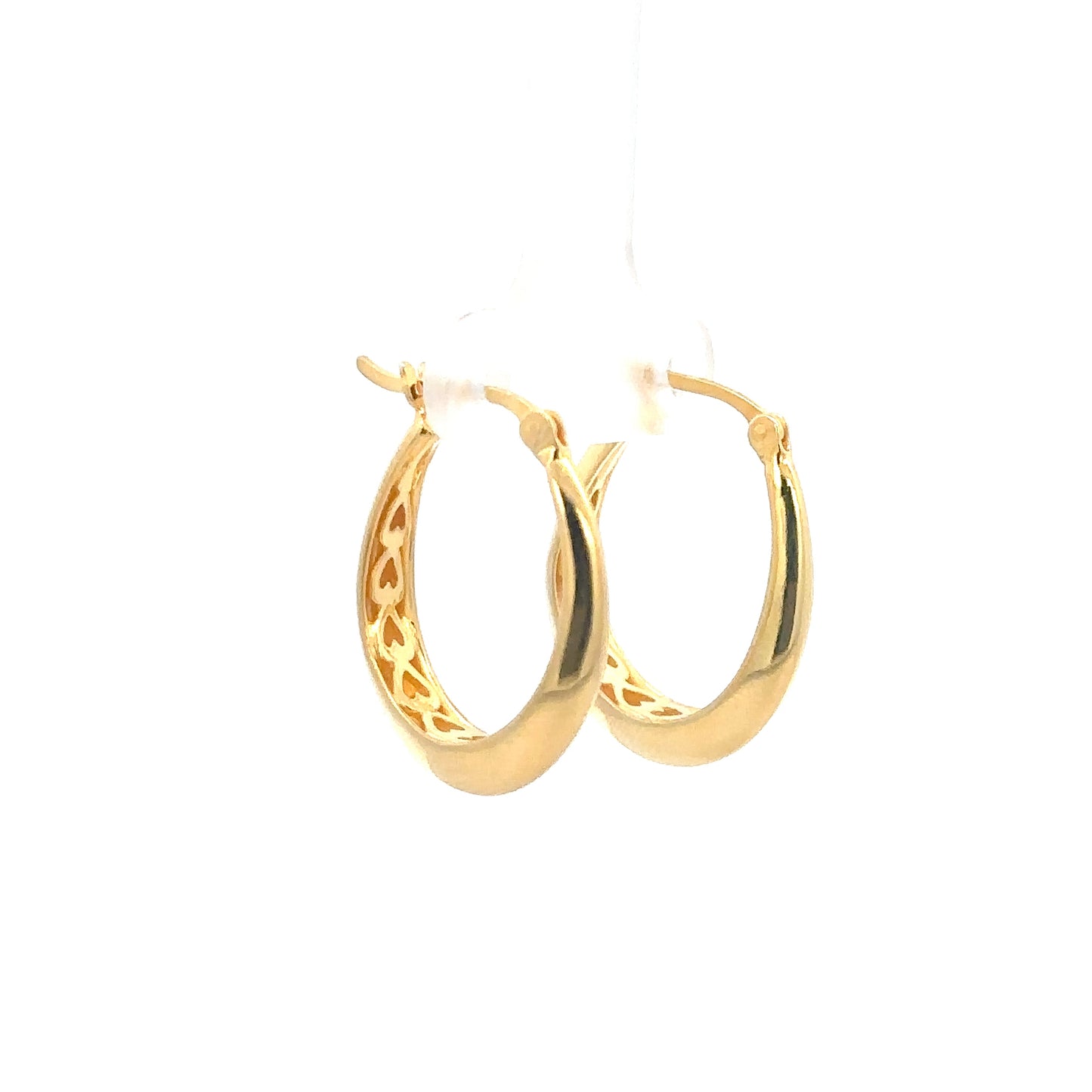 Yellow Gold Plated Oval Hoops