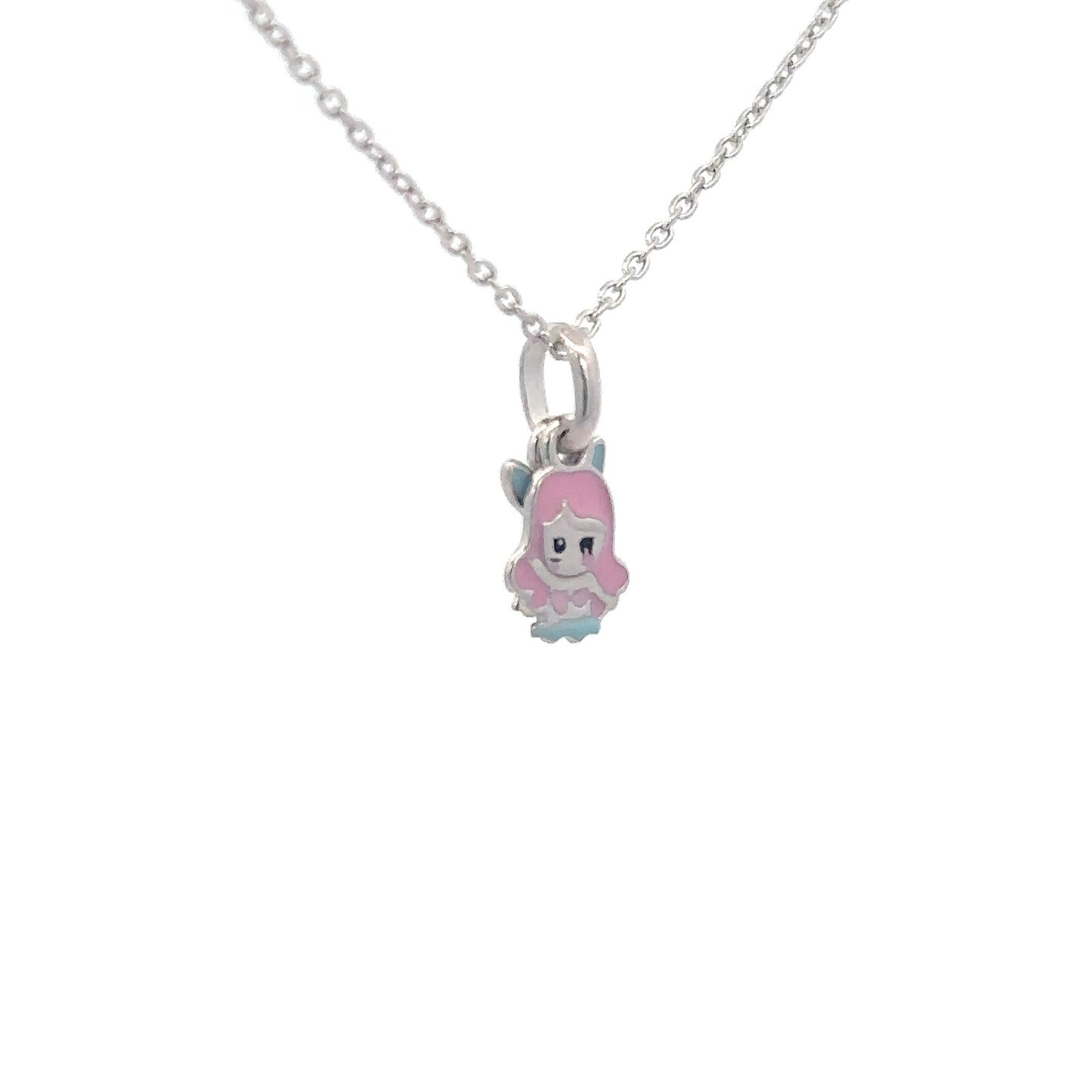 Sterling Silver Enamel Mermaid Necklace