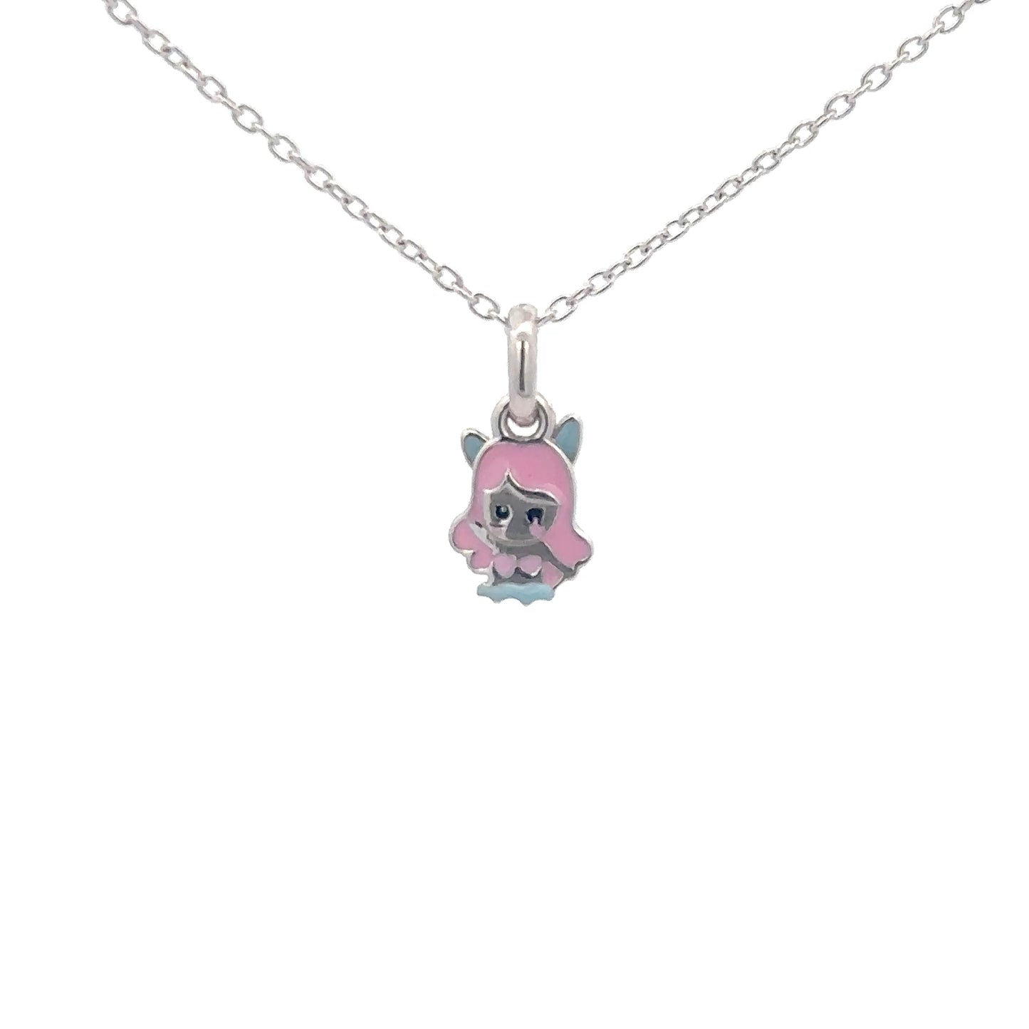 Sterling Silver Enamel Mermaid Necklace