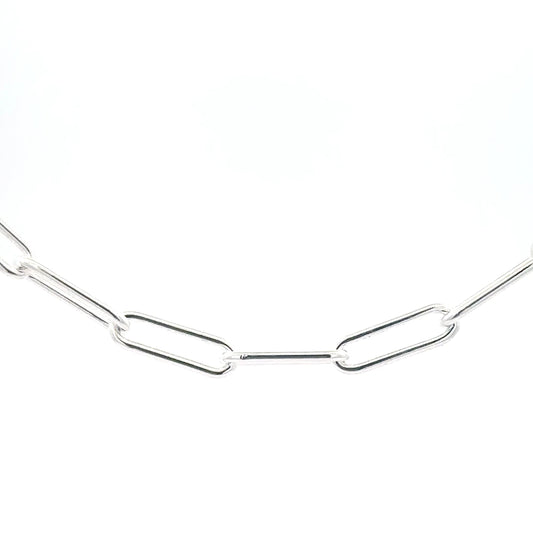 Sterling Silver Paperclip Chain 16"