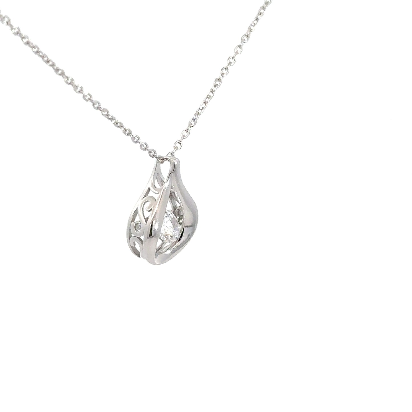 Sterling Silver Heartbeat Pendant