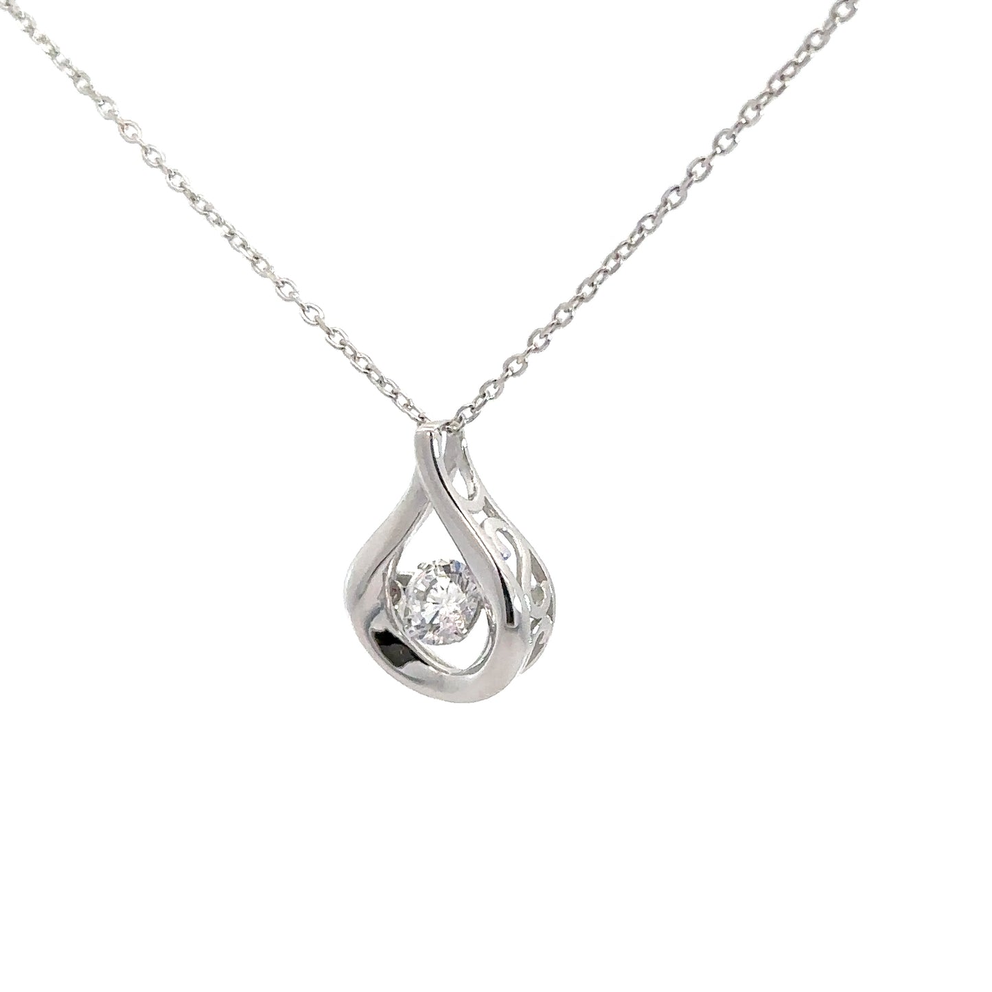 Sterling Silver Heartbeat Pendant