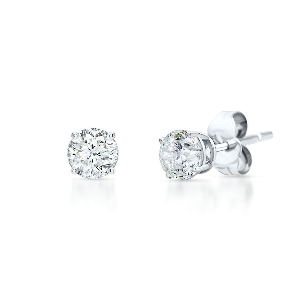14k White Gold Diamond Stud Earrings .25cttw
