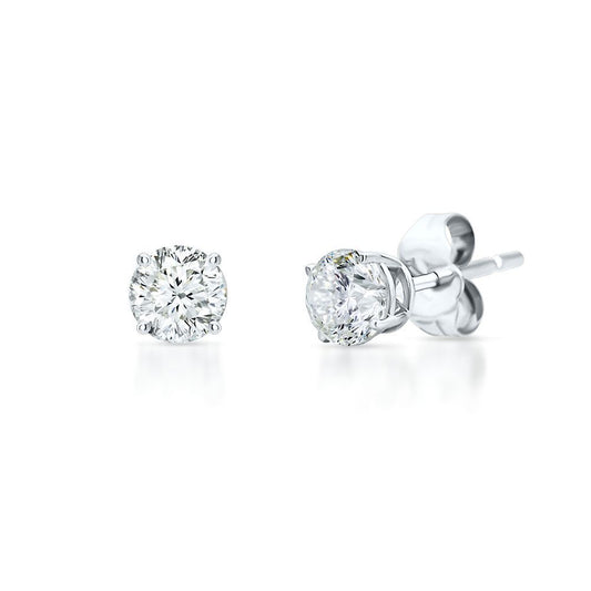 14k White Gold Diamond Stud Earrings .25cttw