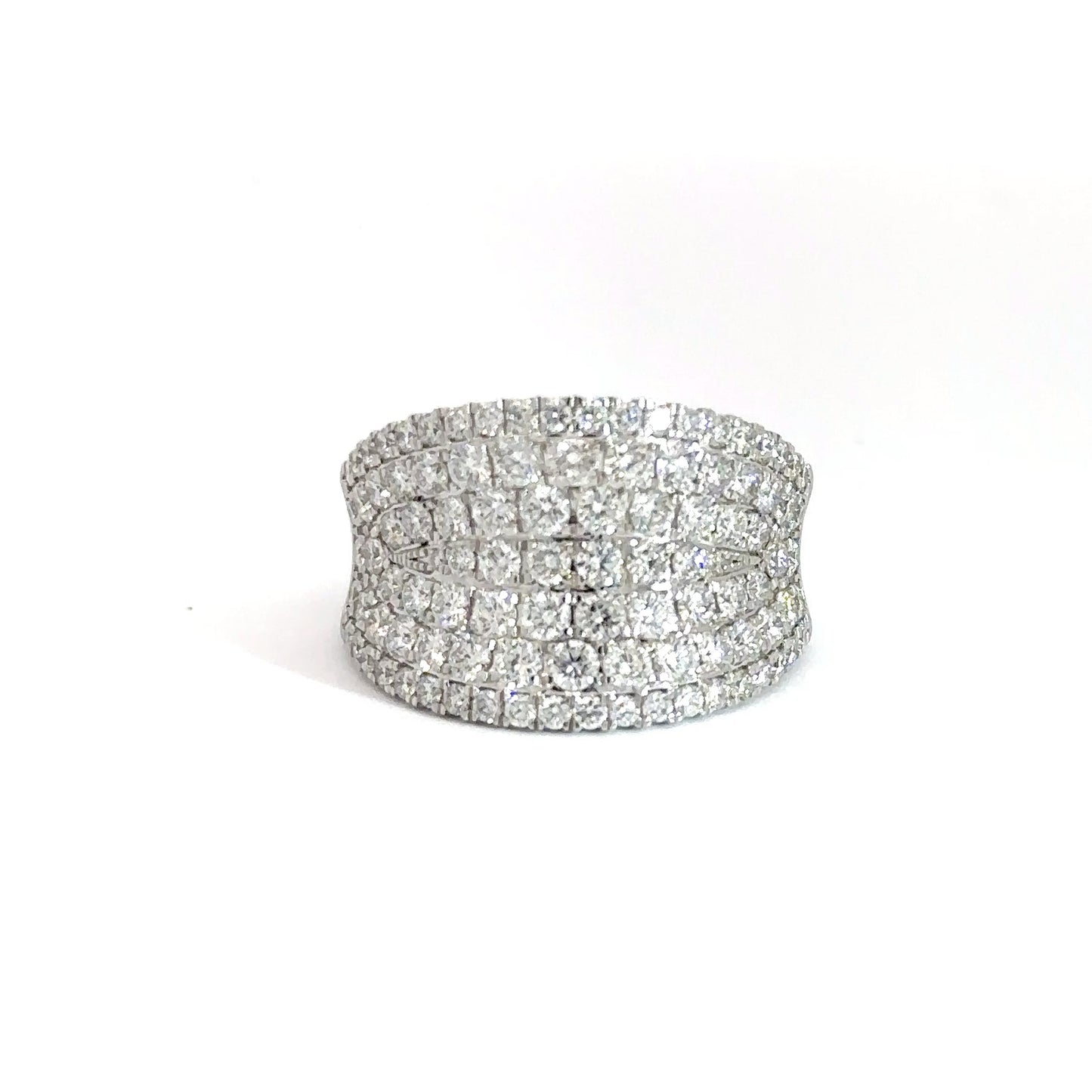 Pave Multi Row Diamond Ring 3.13cttw