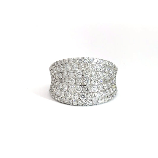Pave Multi Row Diamond Ring 3.13cttw