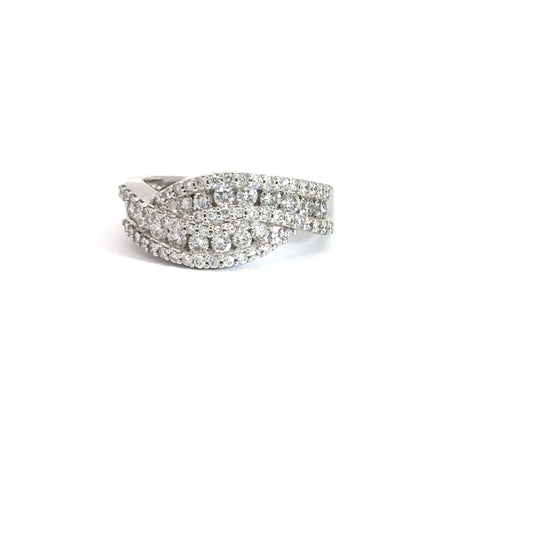 14k White Gold Diamond Band 1cttw