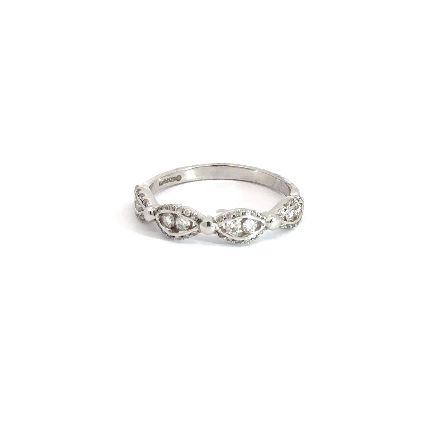14k White Gold Diamond Fashion Ring 5/8cttw