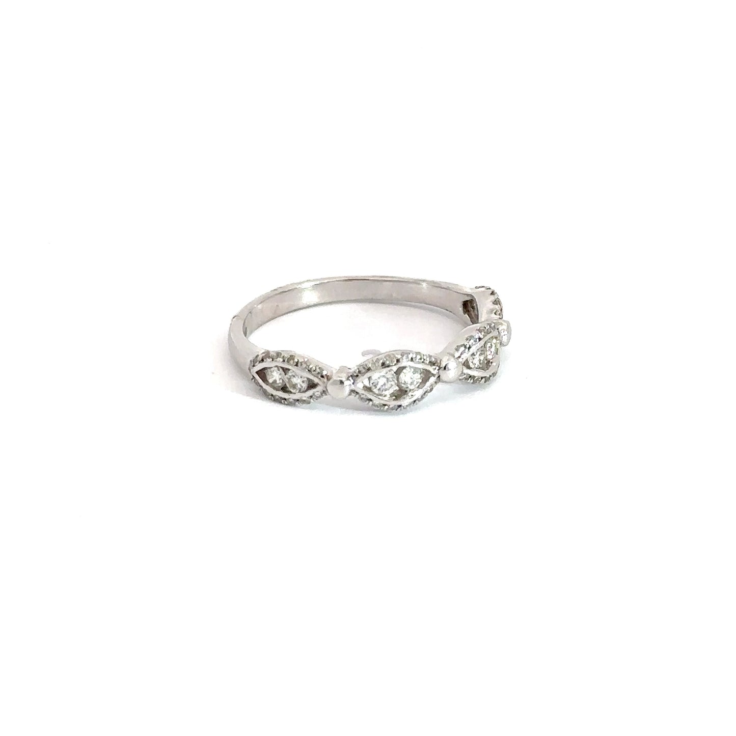 14k White Gold Diamond Fashion Ring 5/8cttw