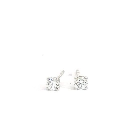 14k White Gold .25cttw Diamond Studs
