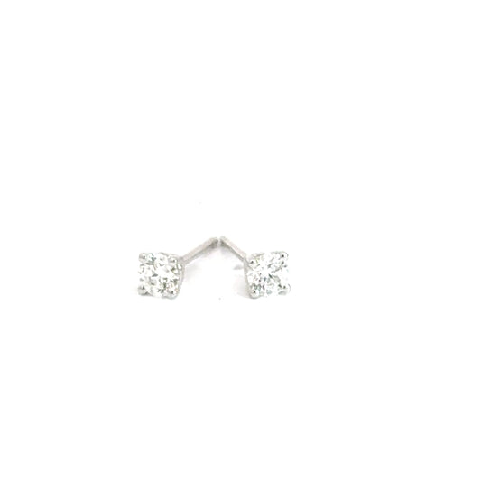 14k White Gold .30cttw Diamond Studs