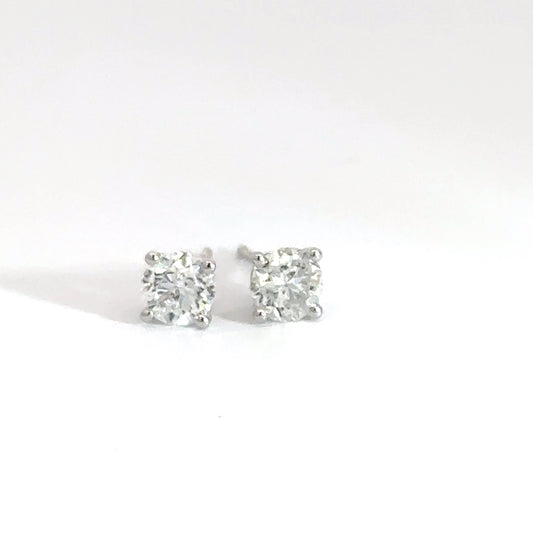 14k White Gold 1cttw Diamond Studs