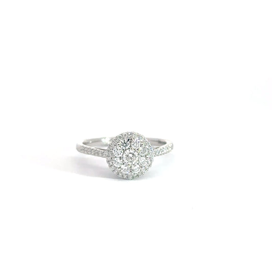 14k White Gold Diamond Engagement Ring 5/8cttw