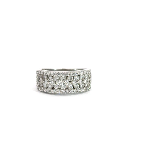 14k White Gold Diamond Band 1 3/4cttw