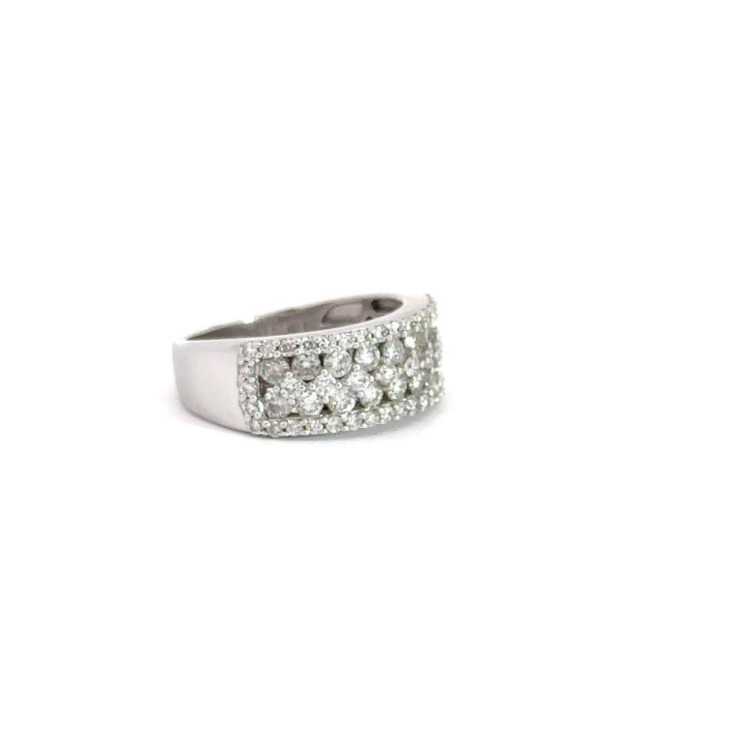 14k White Gold Diamond Band 1 3/4cttw