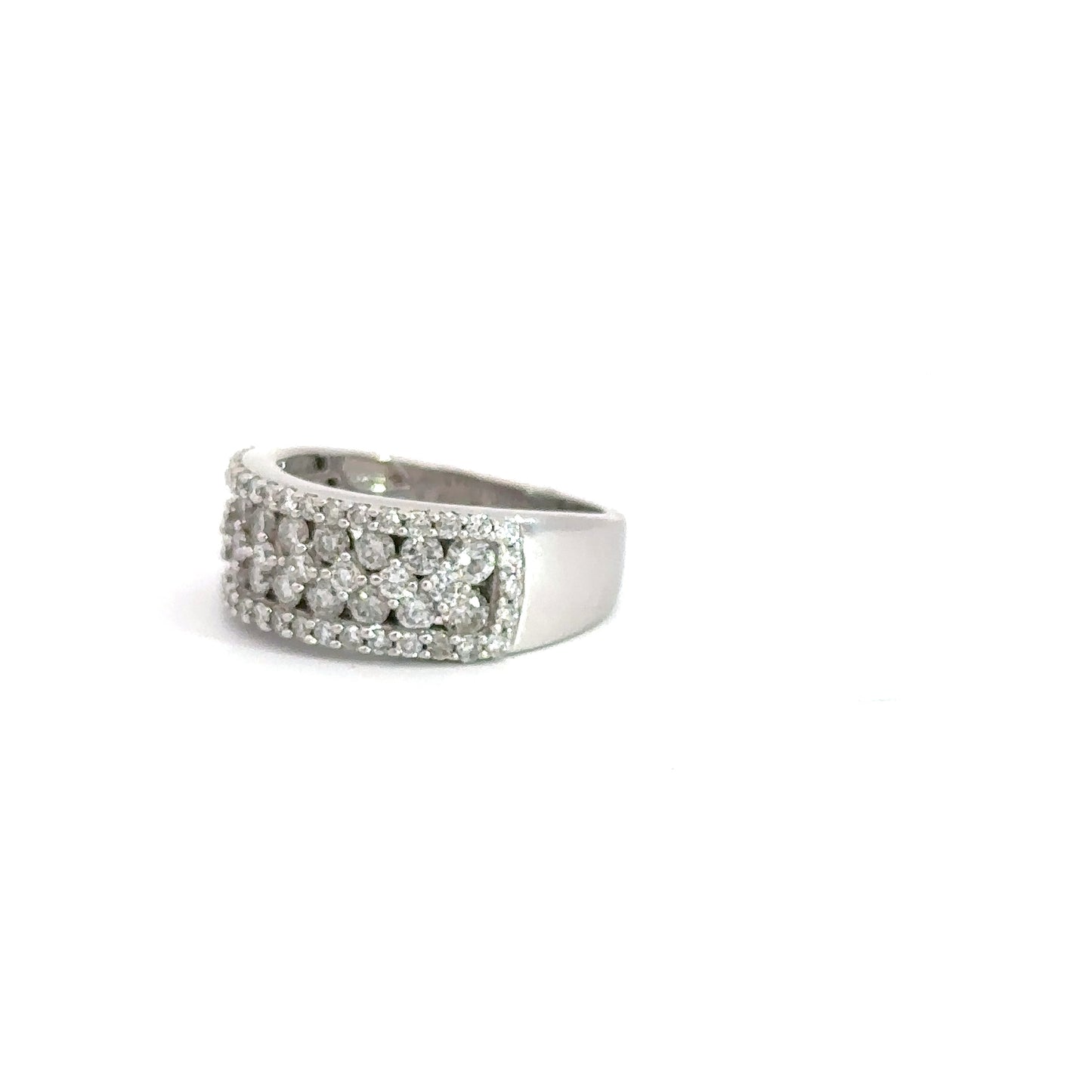 14k White Gold Diamond Band 1 3/4cttw