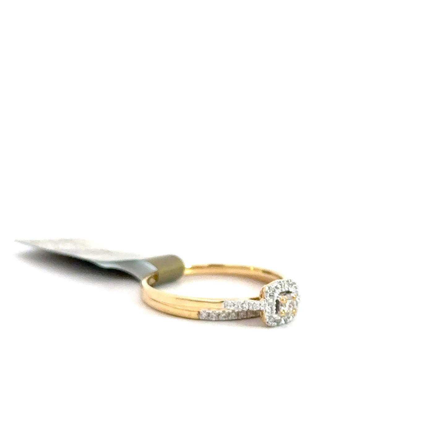 14k Yellow Gold Diamond Bridal Set with a Round Center 1/4cttw
