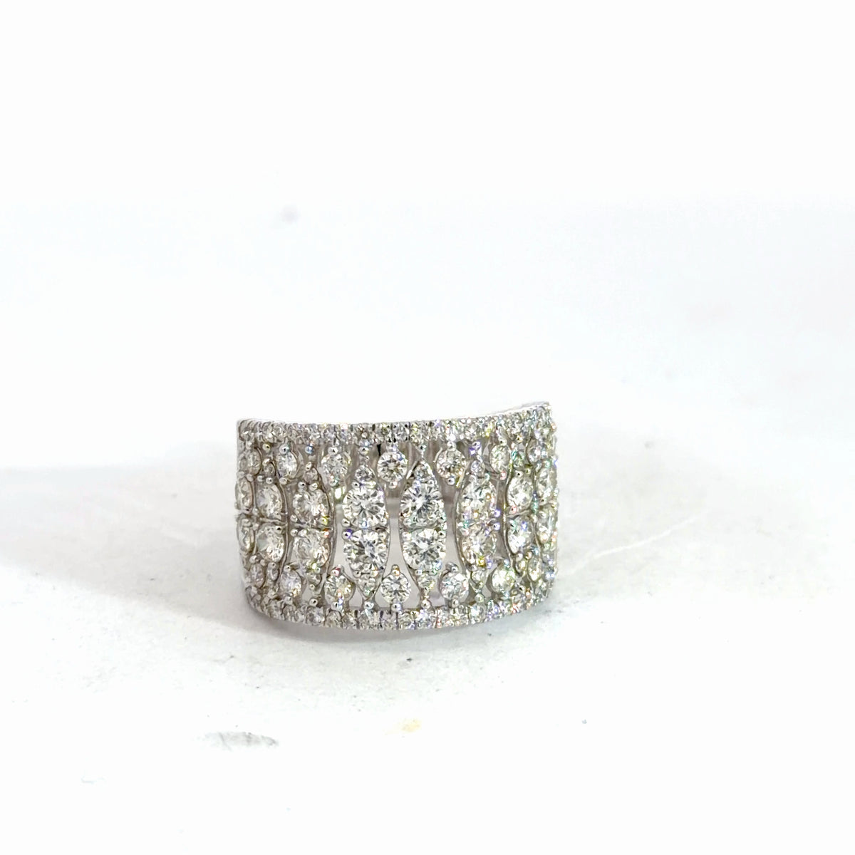 14k White Gold Diamond Fashion RIng 2cttw
