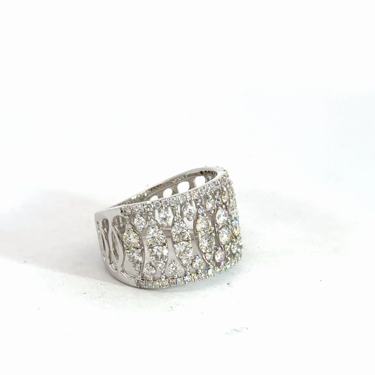 14k White Gold Diamond Fashion RIng 2cttw