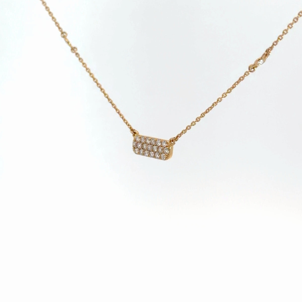 14k Yellow Gold Diamond Bar 1/3cttw