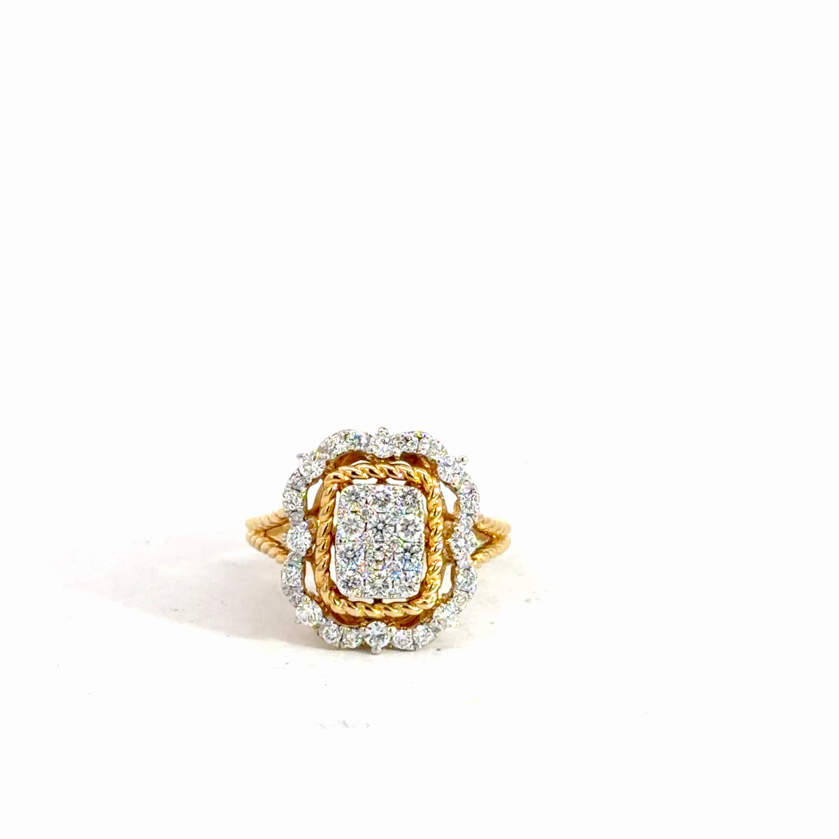 14k Yellow Gold Diamond Ring 1cttw