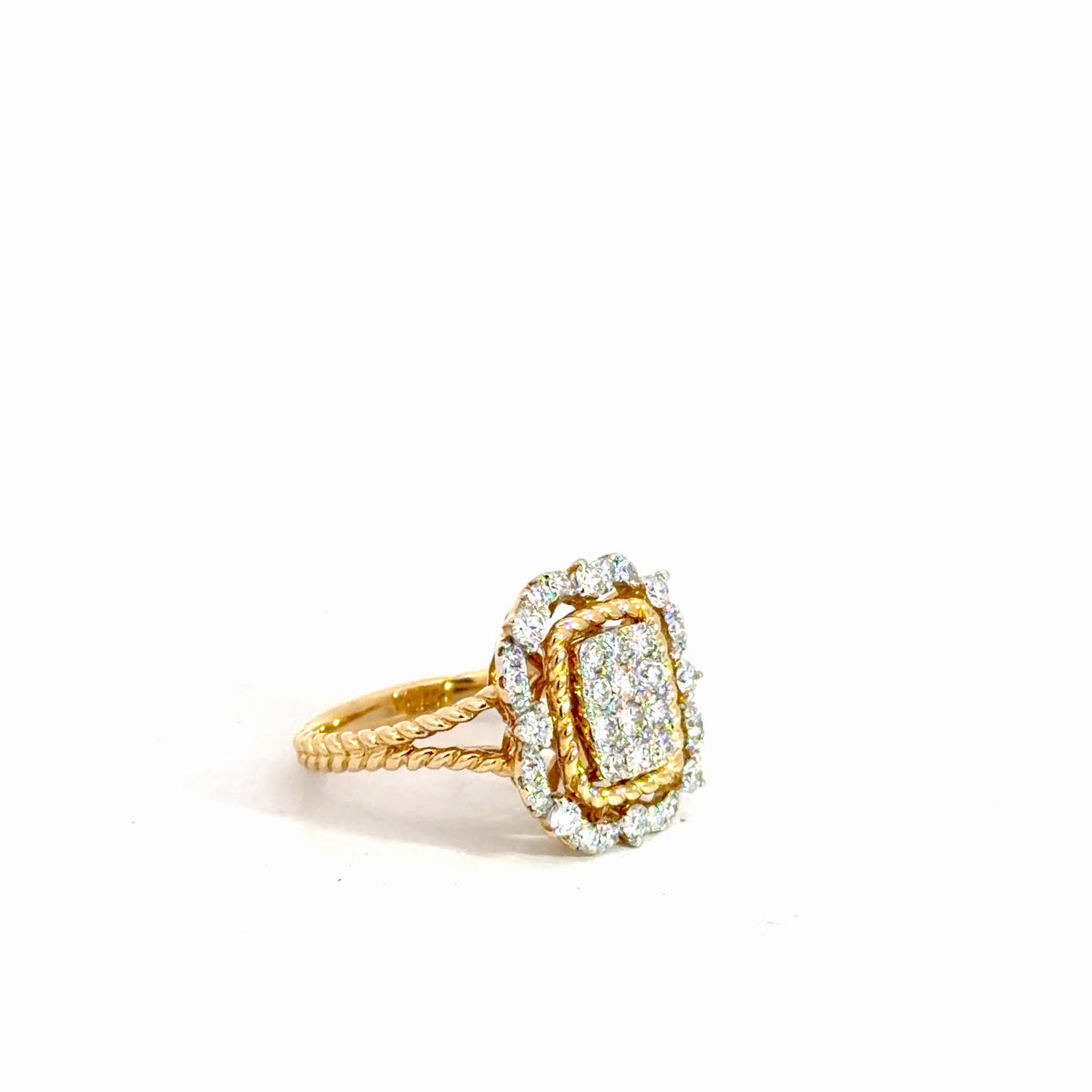 14k Yellow Gold Diamond Ring 1cttw