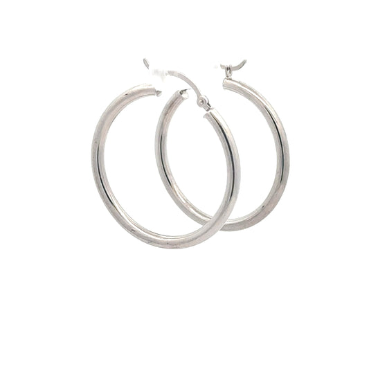 Sterling Silver Tube Hoops