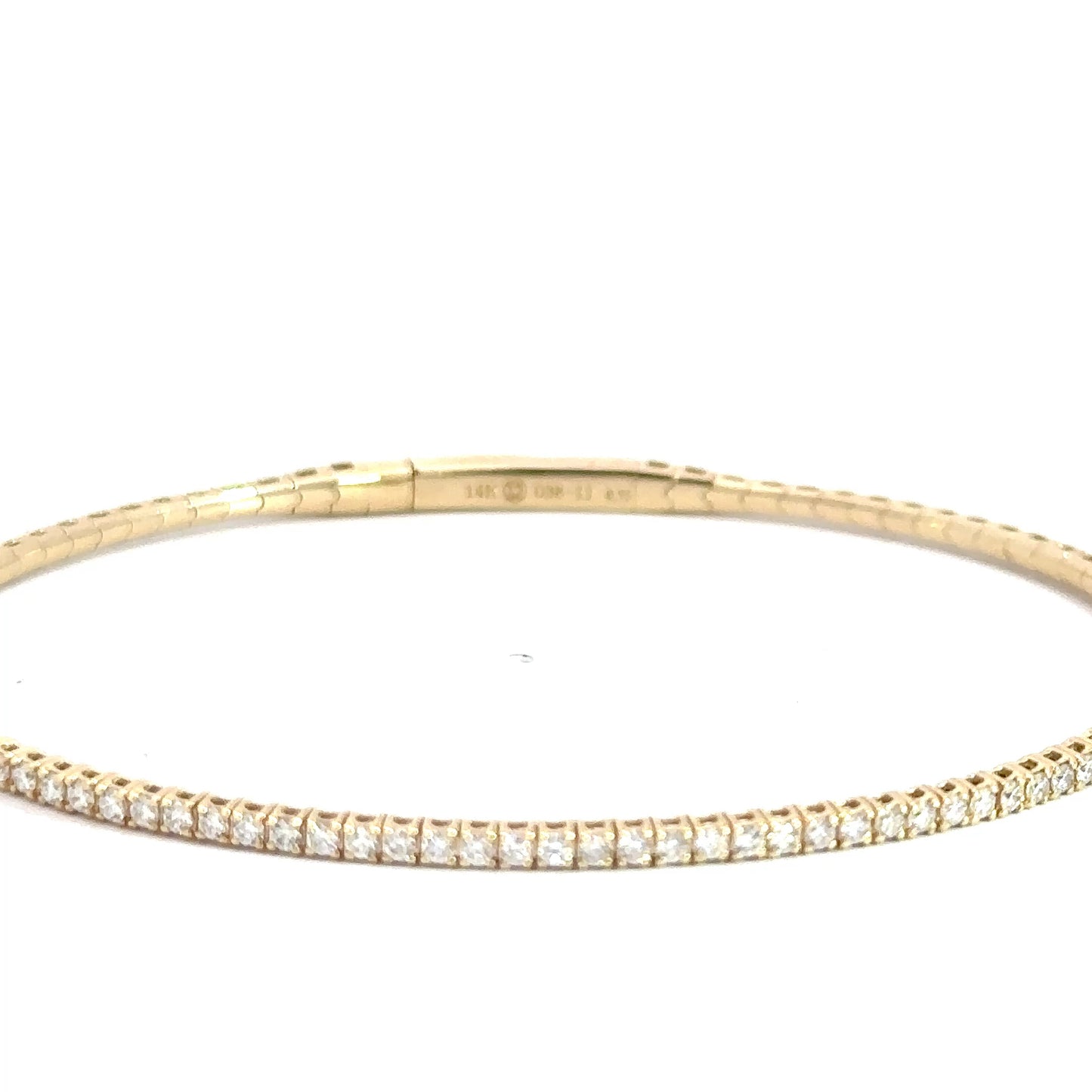 14k Yellow Gold Diamond Flexi-Bangle .75cttw