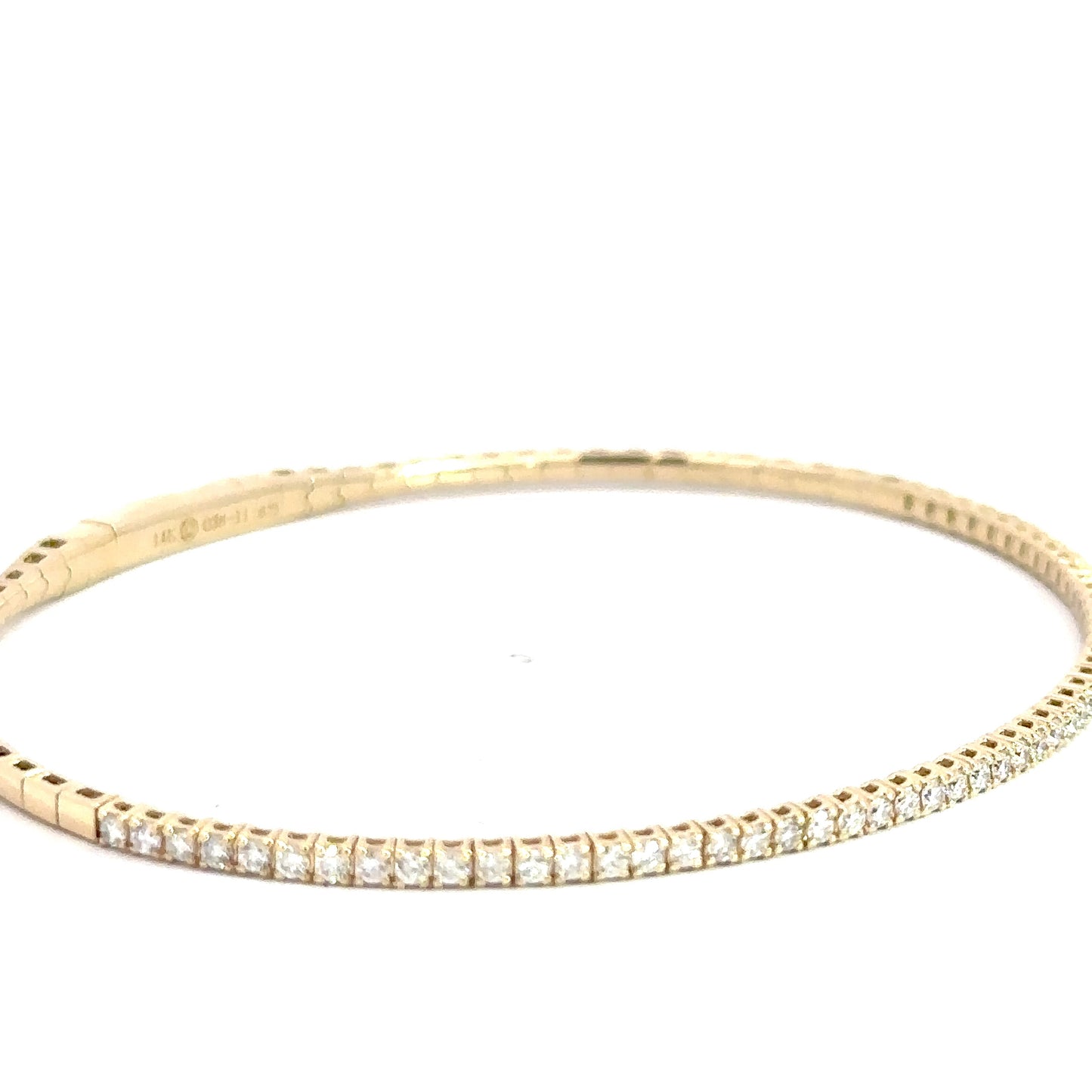 14k Yellow Gold Diamond Flexi-Bangle .75cttw