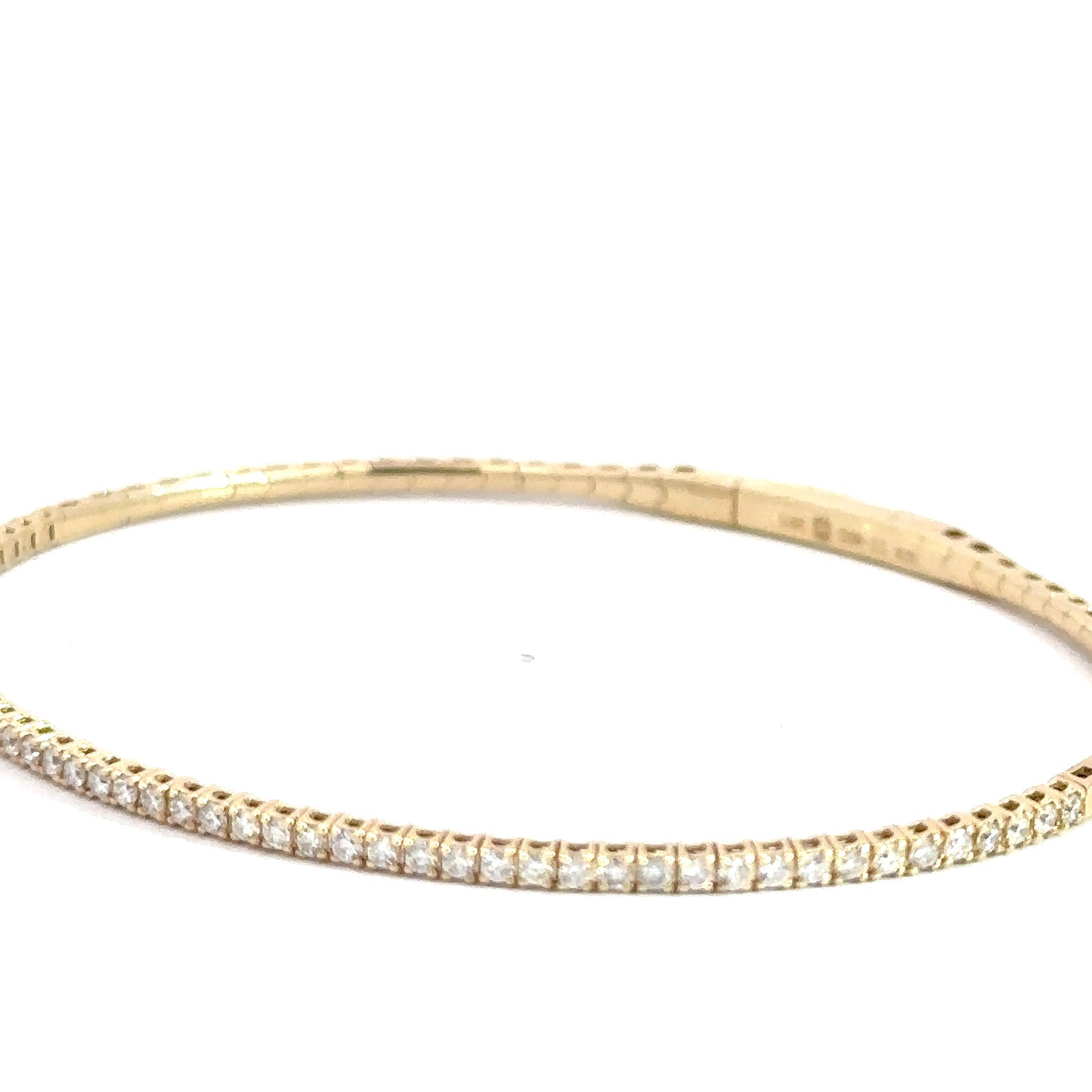 14k Yellow Gold Diamond Flexi-Bangle .75cttw