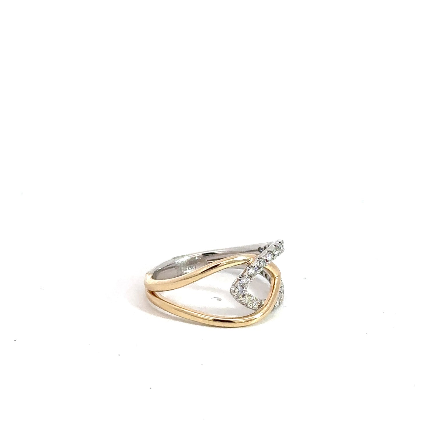 14k Two Toned Diamond Fashion Ring .31cttw