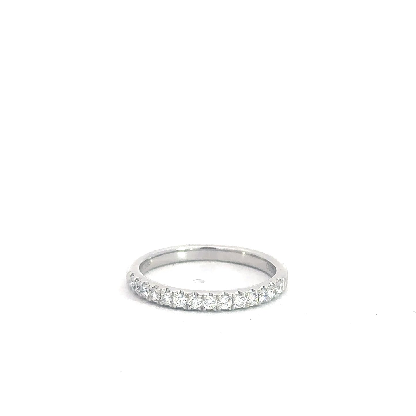 14k White Gold Diamond Band .28cttw