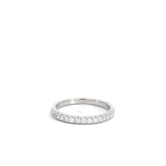 14k White Gold Diamond Band .28cttw