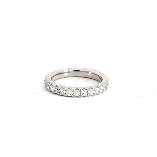 14k White Gold Diamond Band 9/10cttw