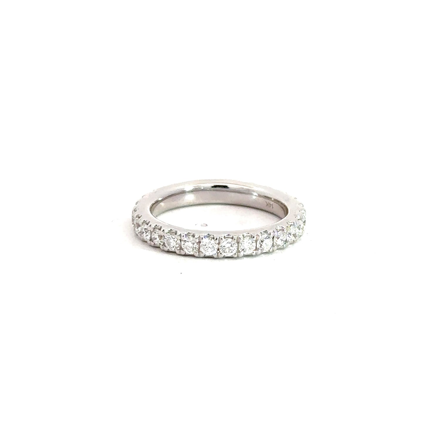 14k White Gold Diamond Band 9/10cttw