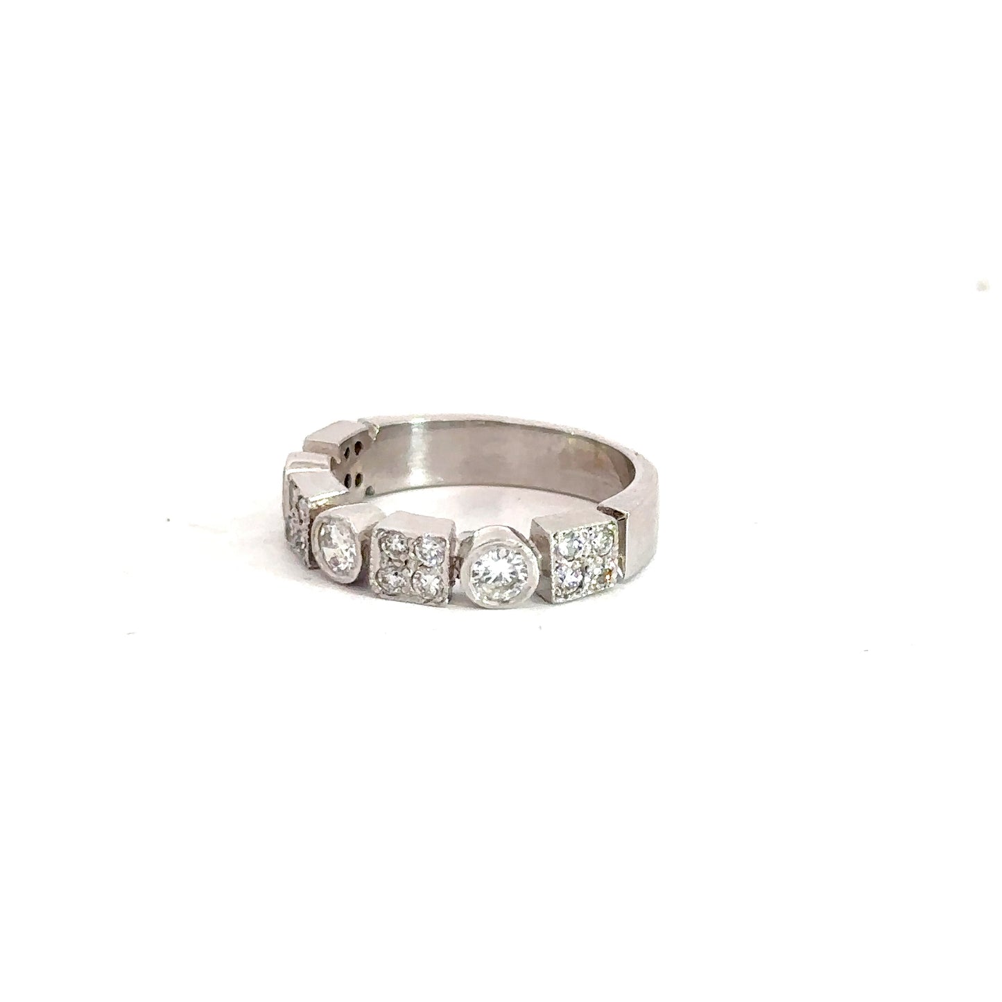 14k White Gold Diamond Fashion Ring 5/8cttw